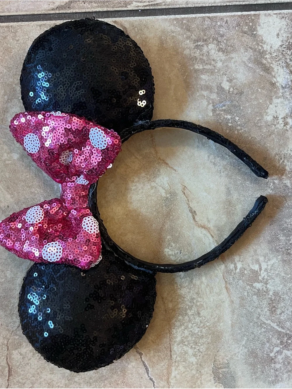 Disney Minnie Mouse Sequin Ears Headband Pink Purple NWT Adult Kids